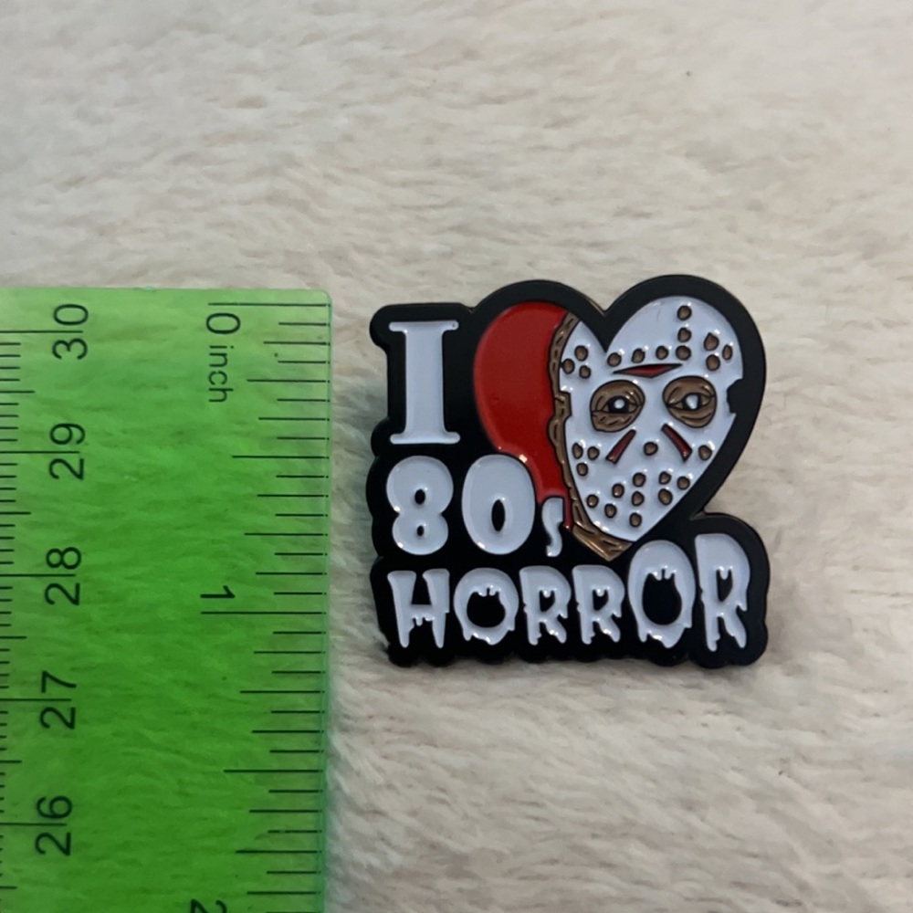 I love 80’s horror lapel pin